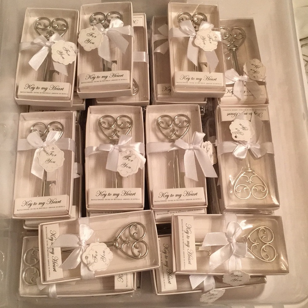 Key to My Heart favor bottle opener 43 pieces